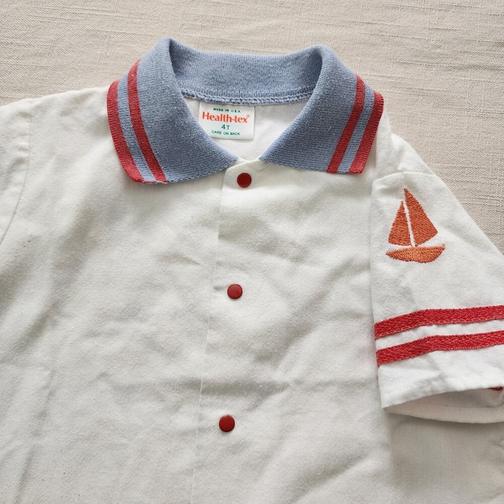 Vintage Healthtex Boat Shirt 3t - Picture 1 of 9